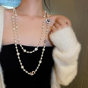 Amazon.com: Designer Imitation Pearl Neckalce Camellia Amazon.com: Designer Imitation Pearl Neckalce Camellia
